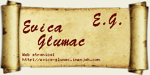 Evica Glumac vizit kartica
